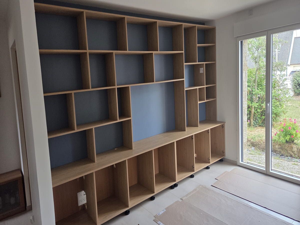 Meuble bibliothèque sur mesure - Vue 1