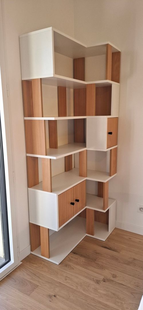 Modern and Stylish Custom Corner Bookshelf
