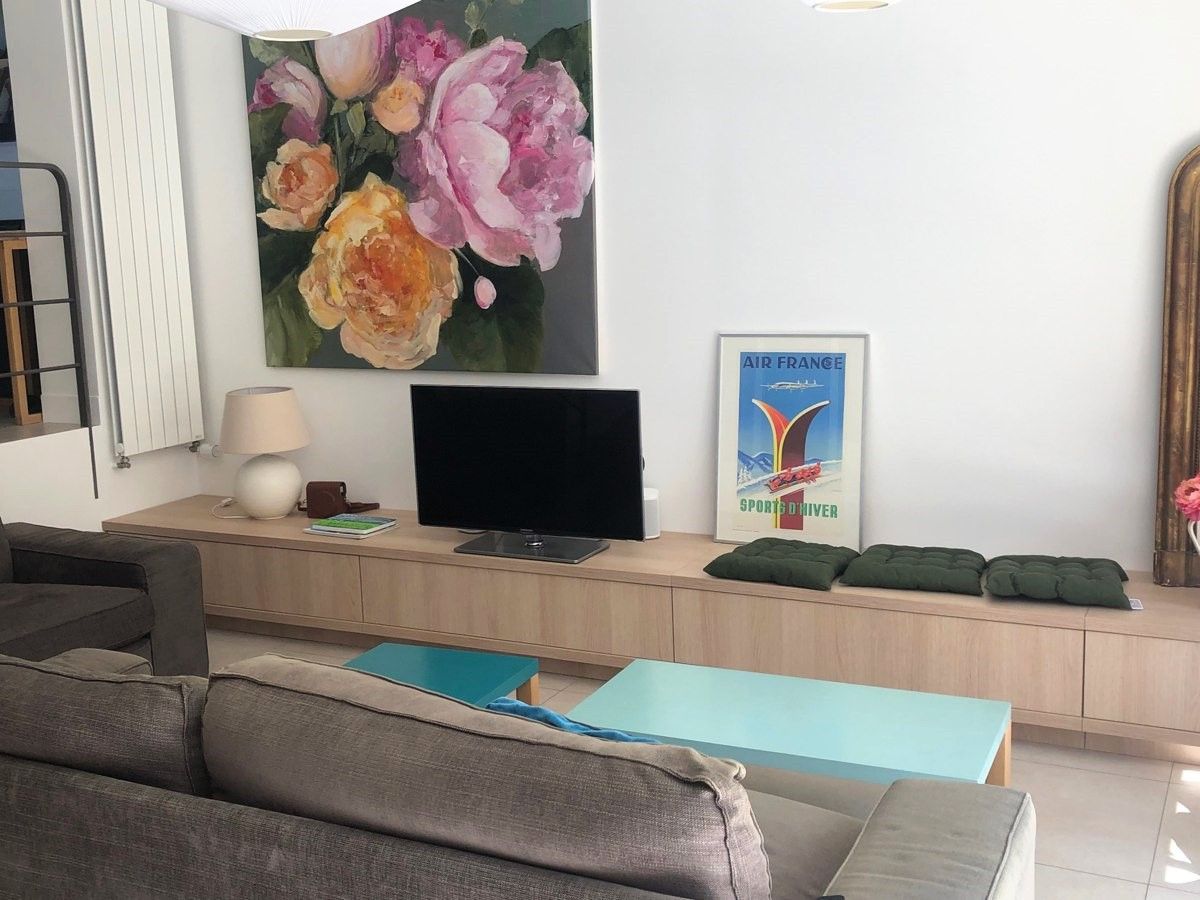 Long meuble TV en bois modulable - Vue 2