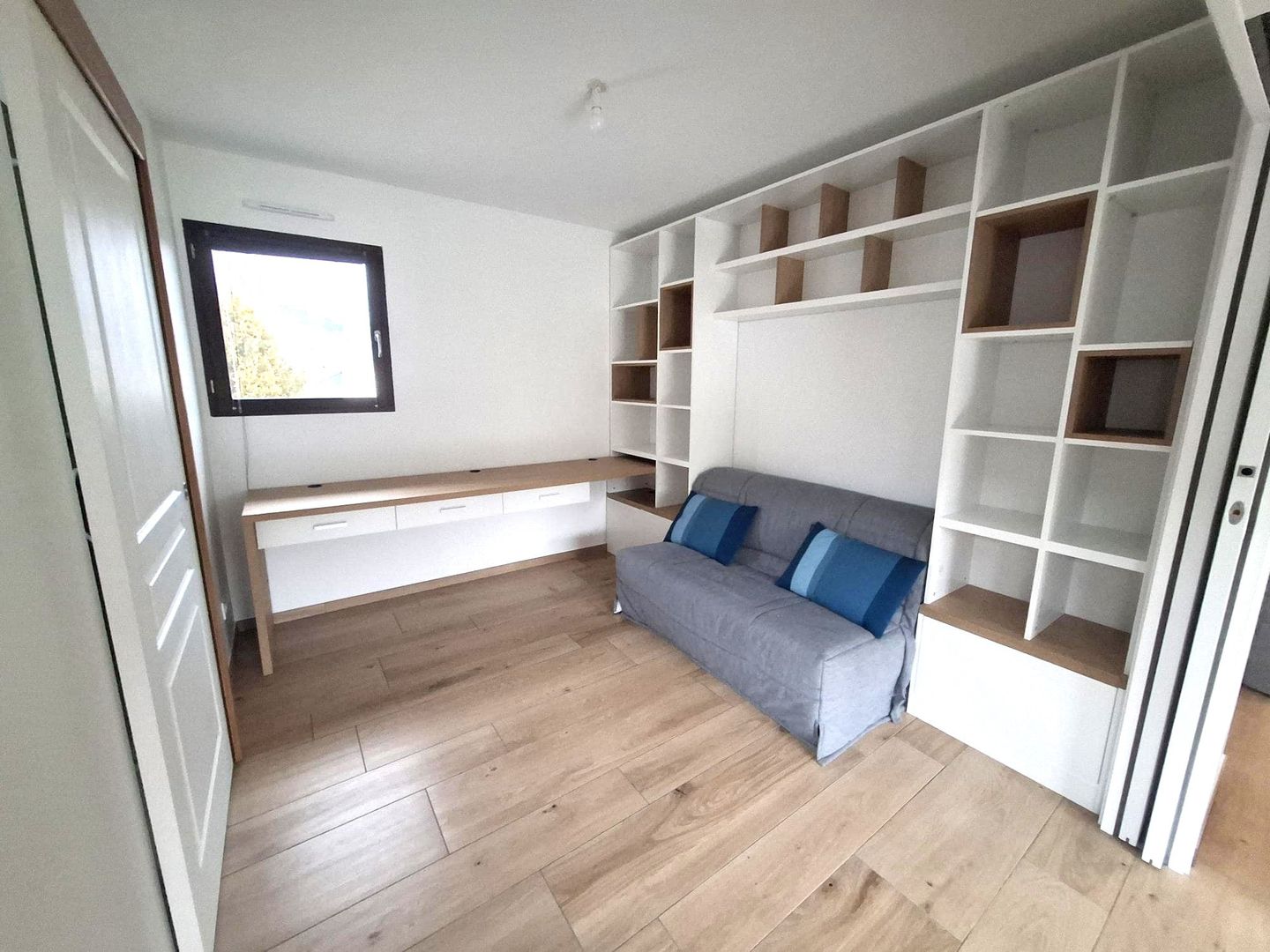 Meuble bureau bibliothèque sur mesure