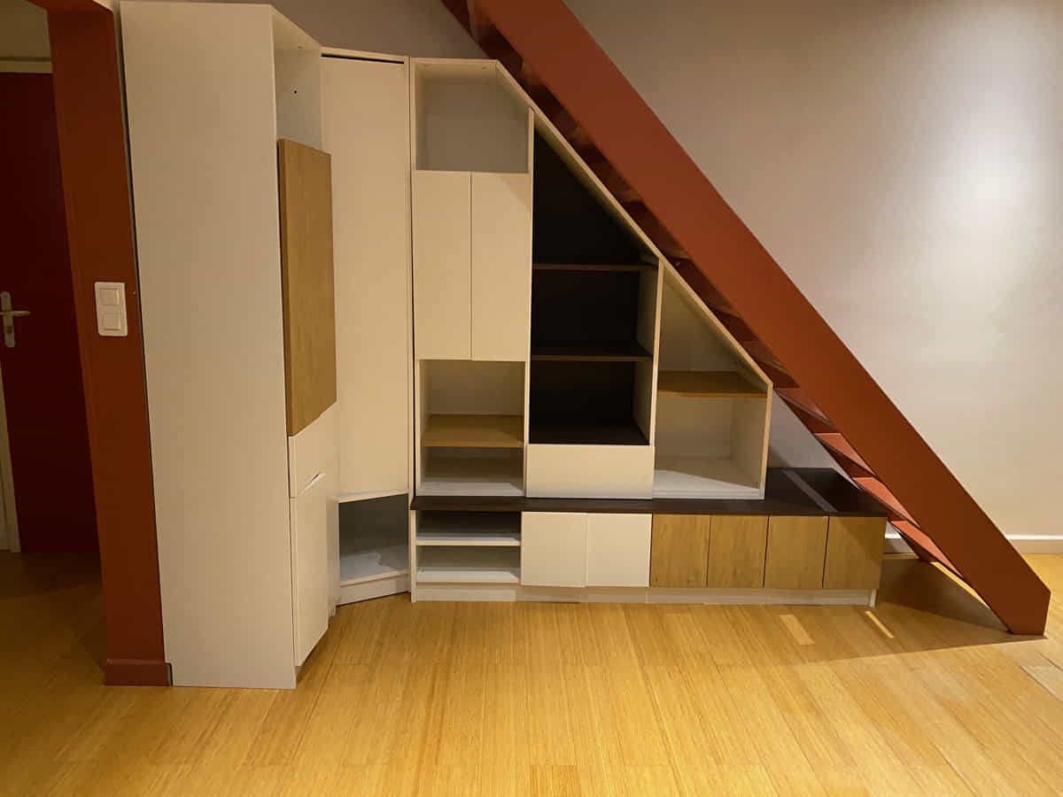Meuble sous escalier sur mesure