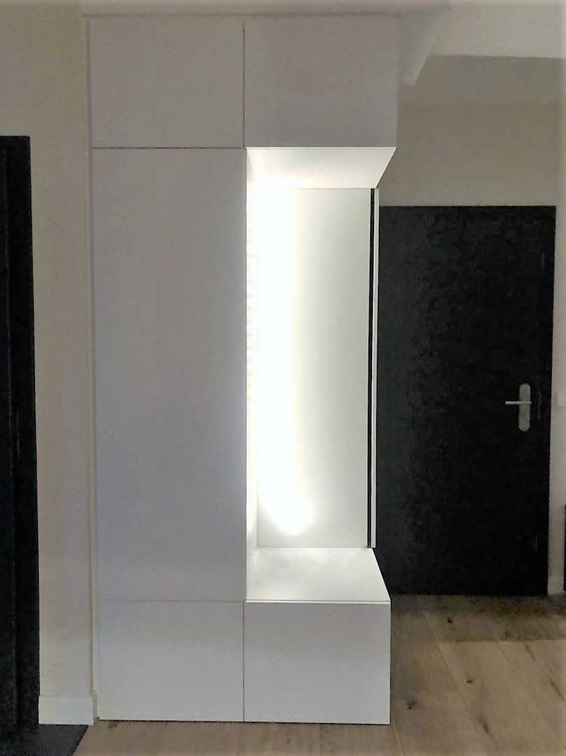 Meuble d'entrée en cube sur mesure