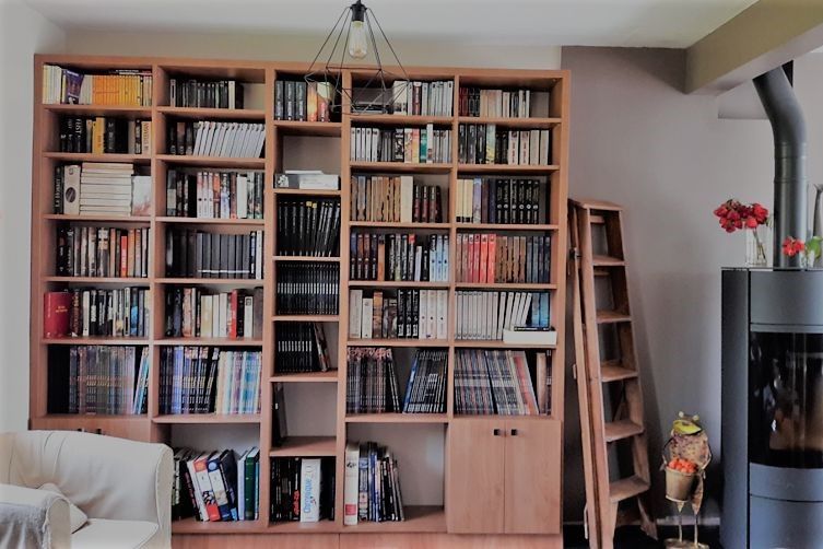 Wohnzimmer-Bibliothek aus Holz