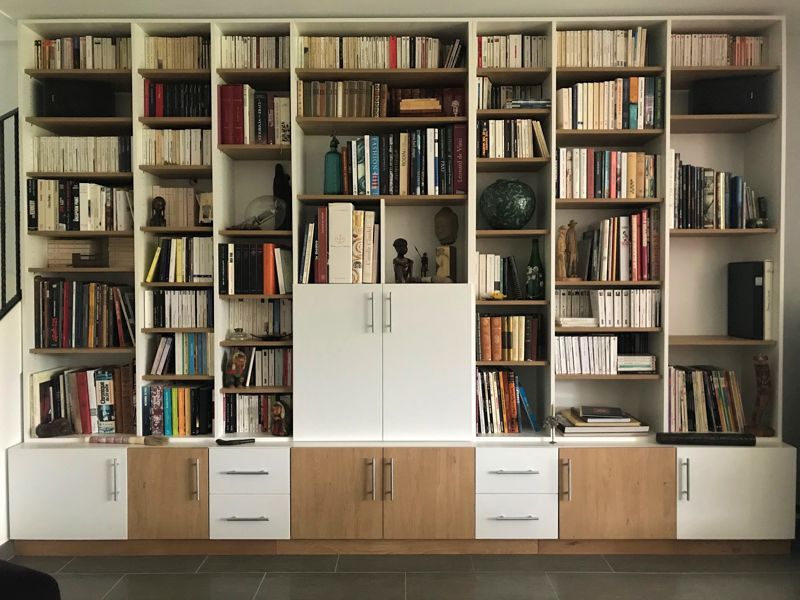 Grande bibliothèque sur mesure