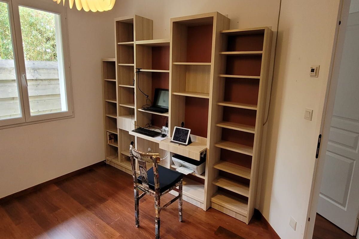 Meuble bureau bibliothèque à hauteur variables