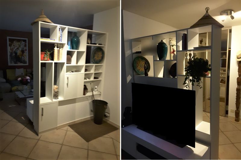 Meuble séparateur de pièces