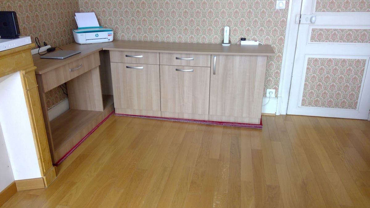 Bureau en bois d'angle modulable