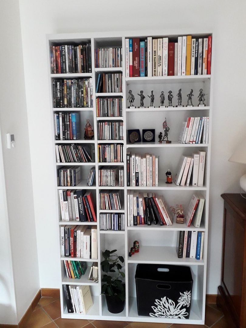 Bibliothèque blanche modulable