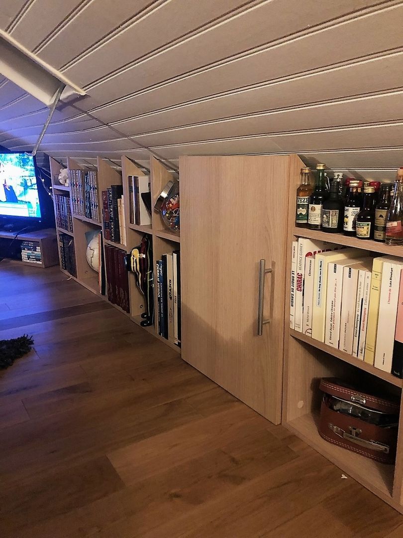 Rangements bas sous pente