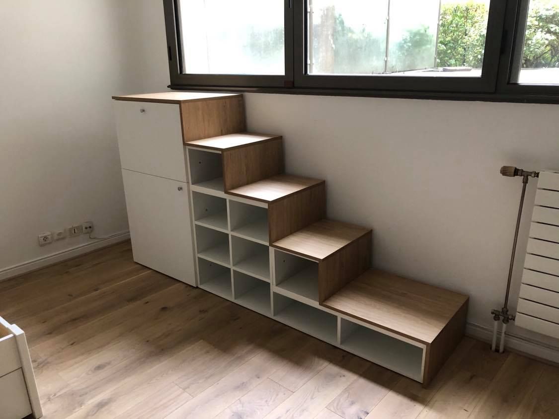 Meuble escalier bureau sur mesure - Vue 2