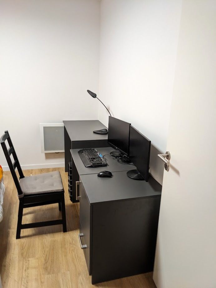 Bureau modulable gris anthacite