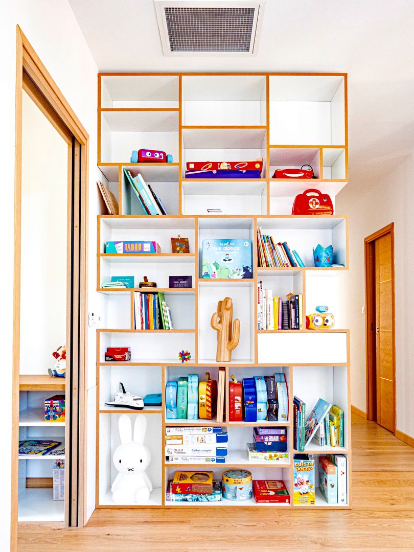 Meuble bibliothèque haut et destructuré sur mesure