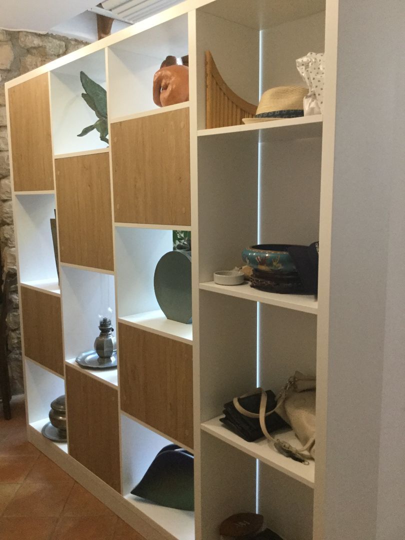 Meuble de séparation avec étagères - Vue 1