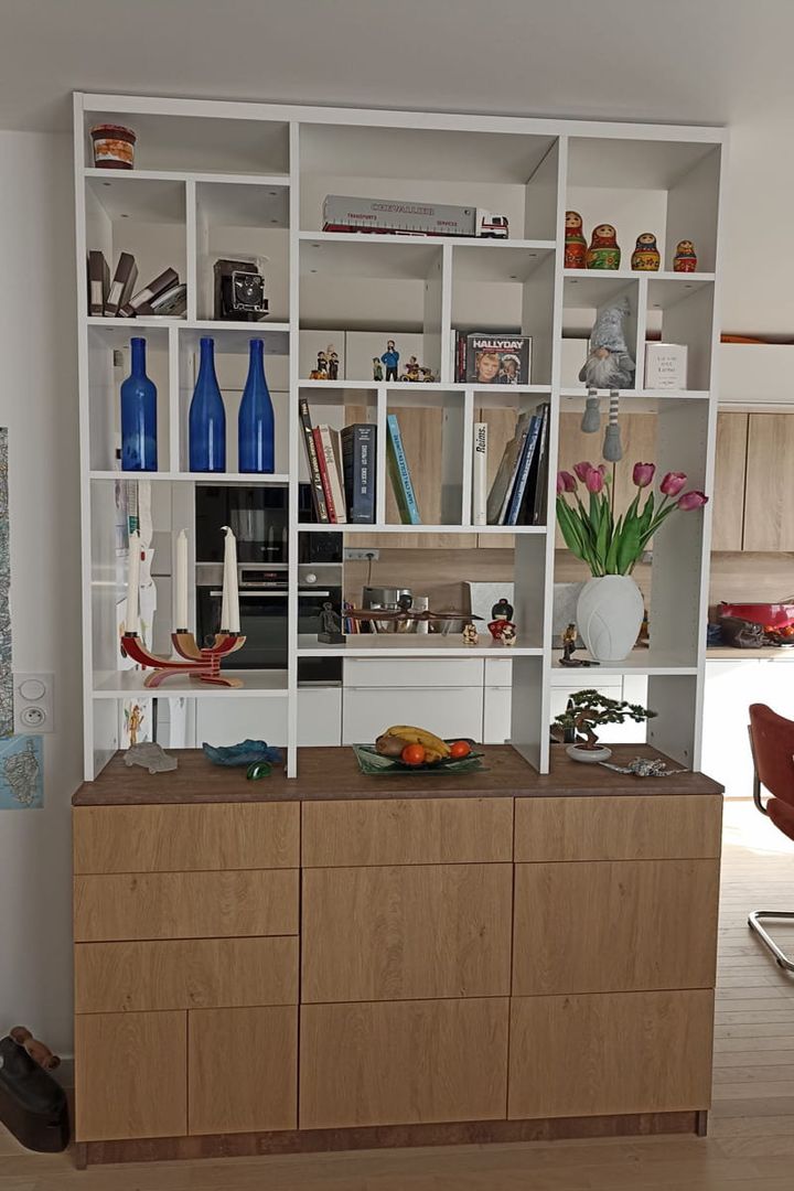 Meuble de rangement à profondeur variable