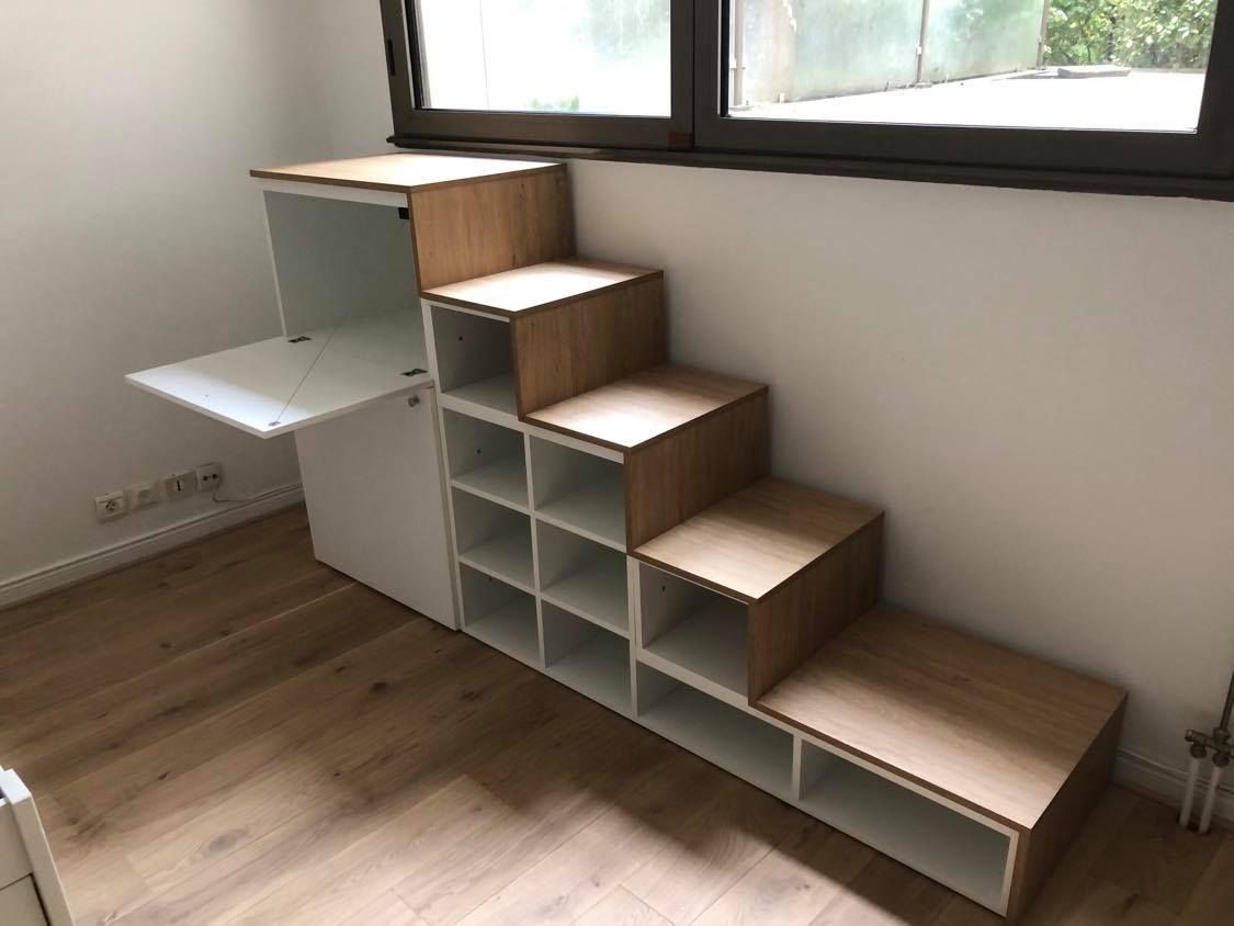 Meuble escalier bureau sur mesure