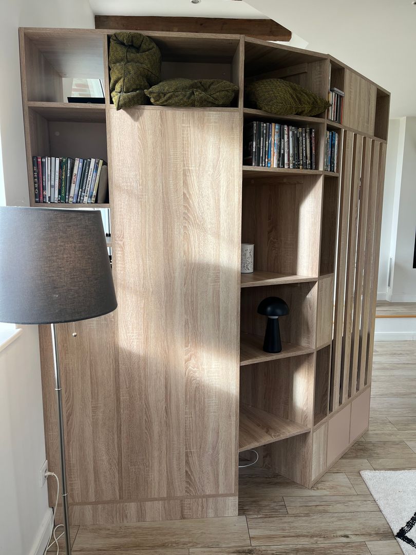 Meuble d'entrée en angle bi-face sur mesure - Vue 3