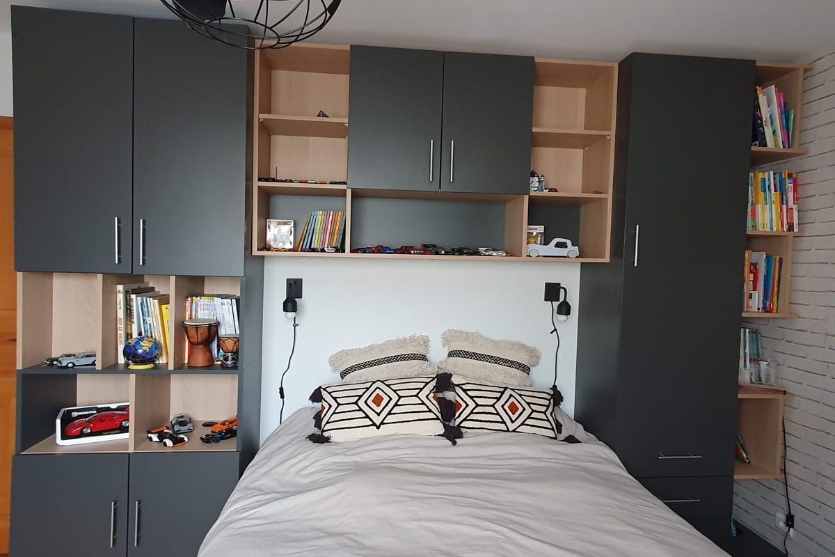 Meuble pont de lit sur mesure