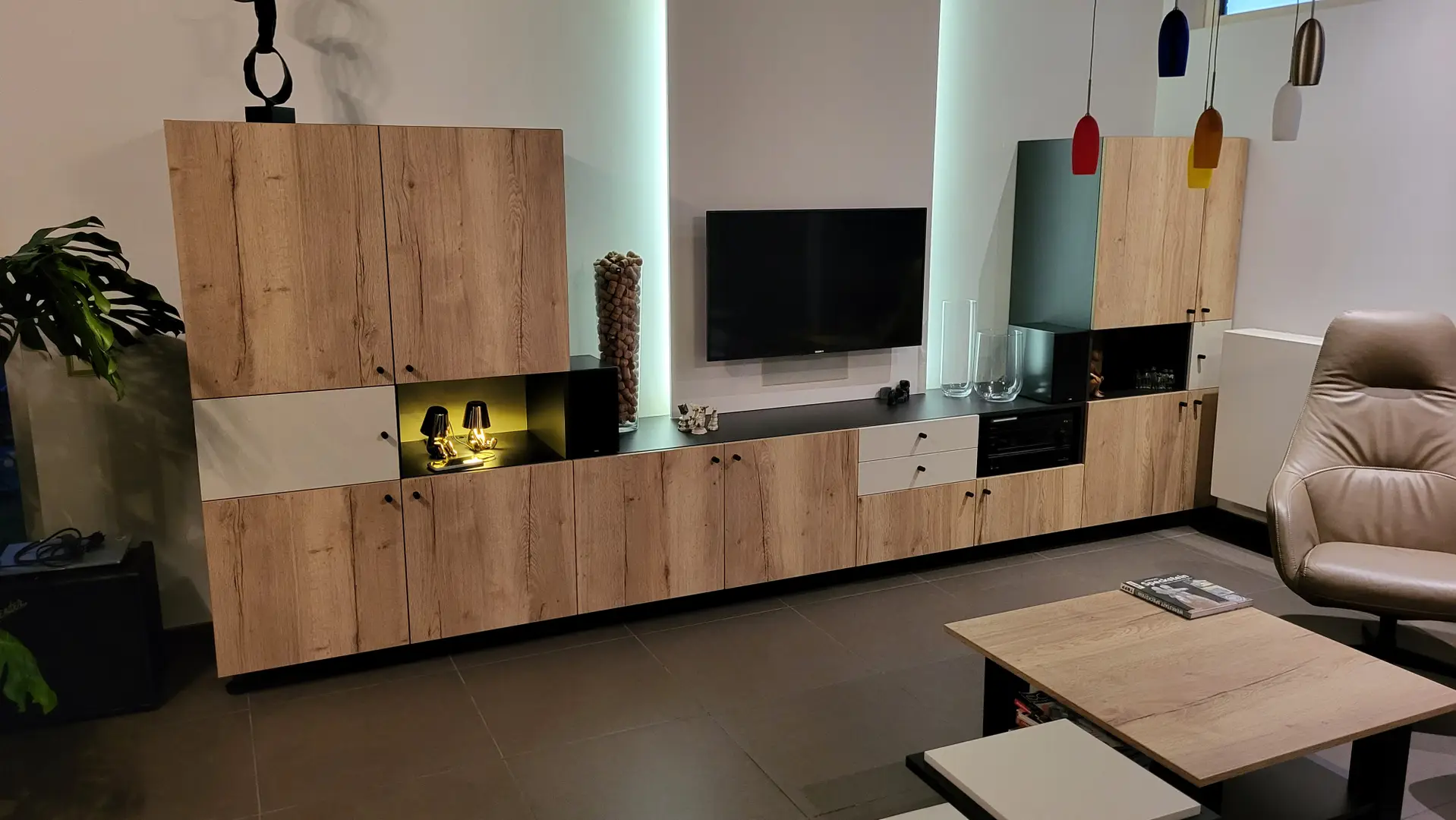 Custom-Made, Multifunctional Variable-Height TV Unit