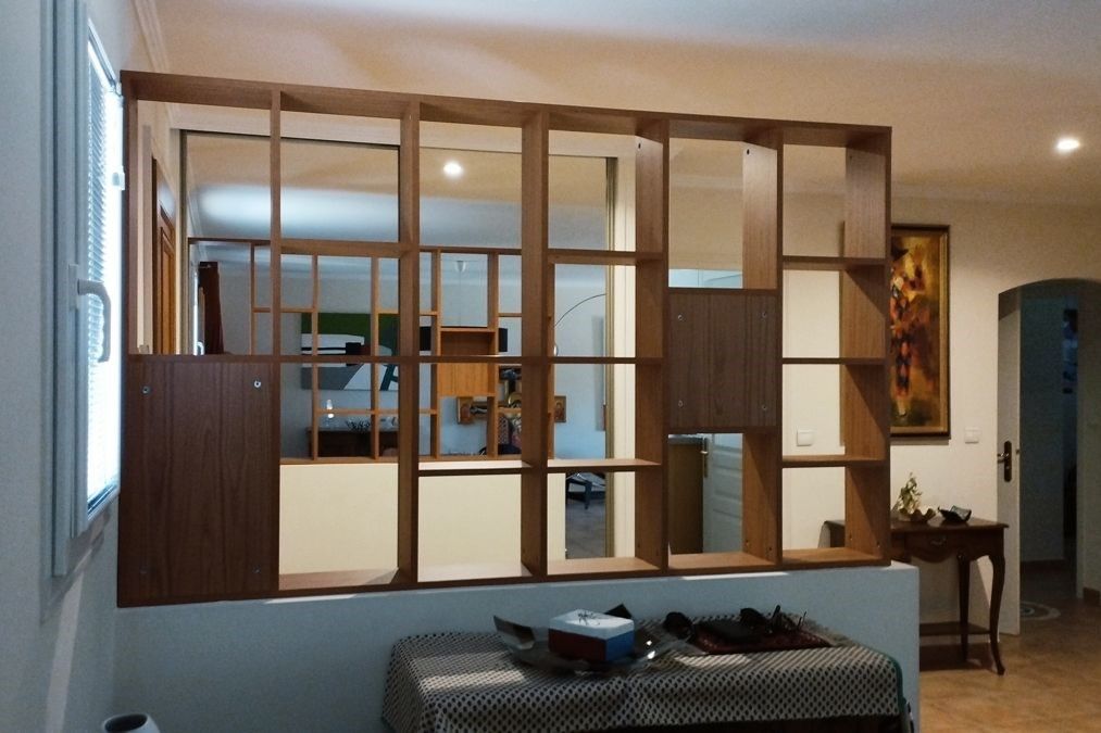 Etagère claustra en bois modulable