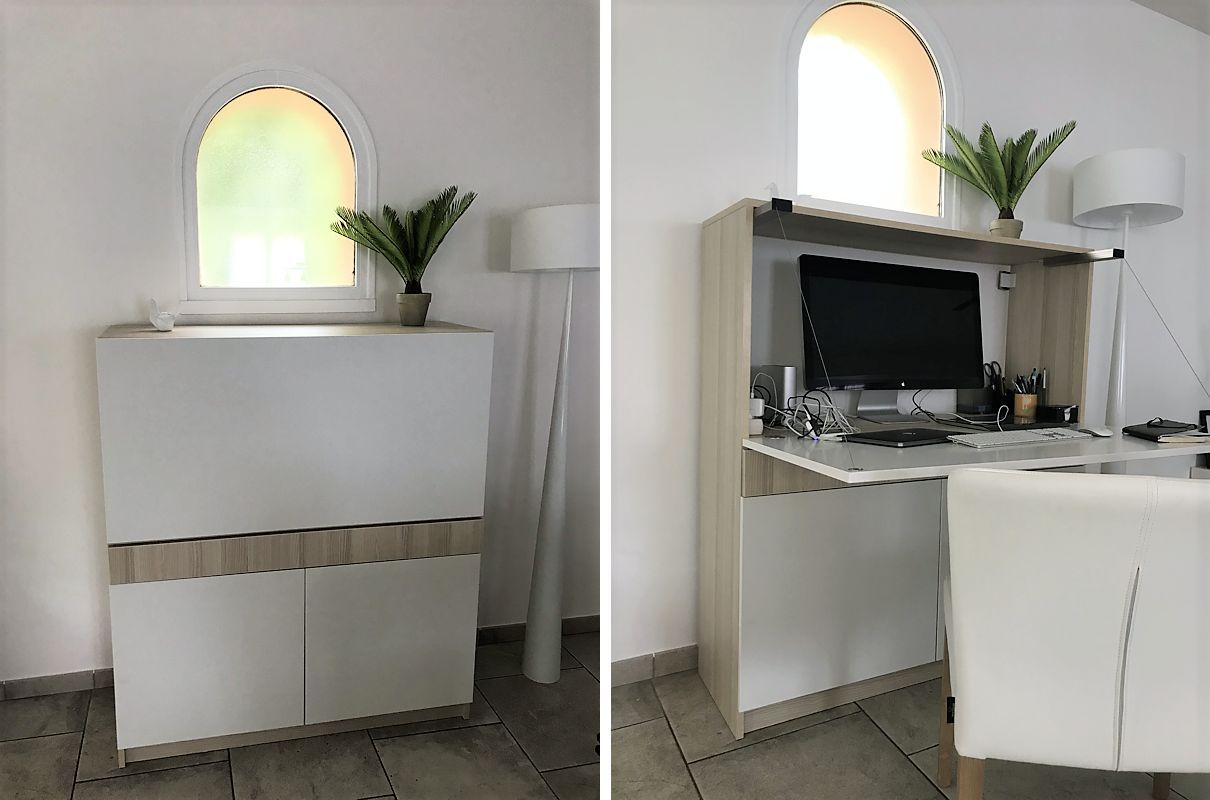 Bureau secrétaire sur-mesure - Vue 2