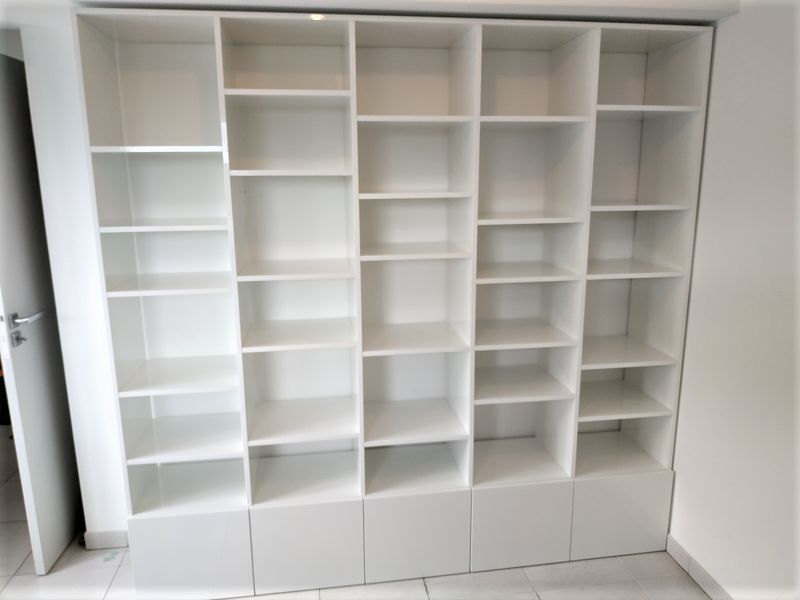 Bibliothèque blanche sur mesure