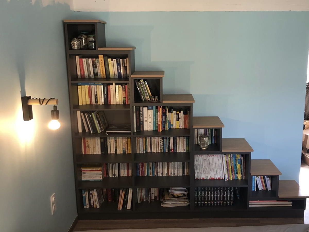 Meuble escalier bibliothèque