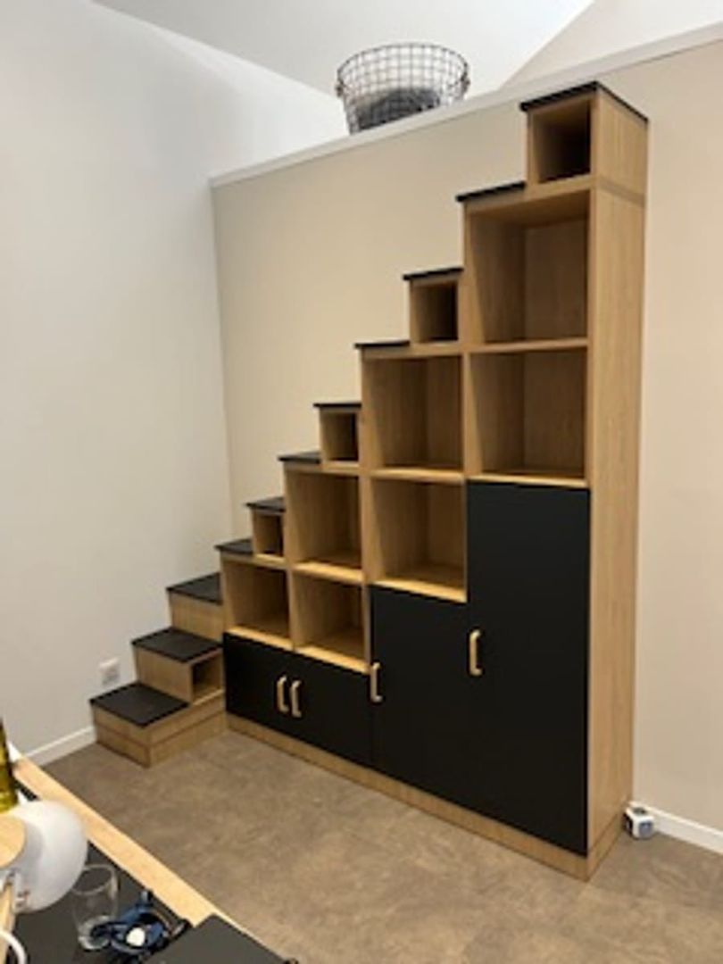 Meuble escalier quart tournant sur mesure