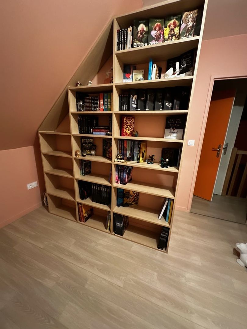 Bibliothèque sous pente - Vue 1