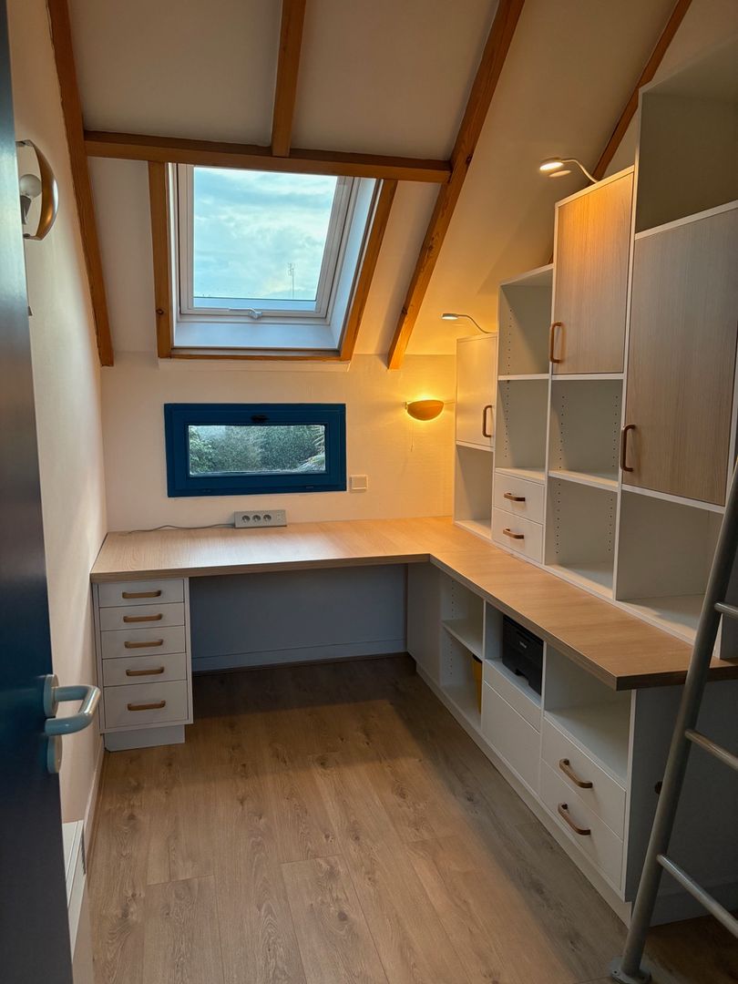 Custom Corner Desk with Storage
