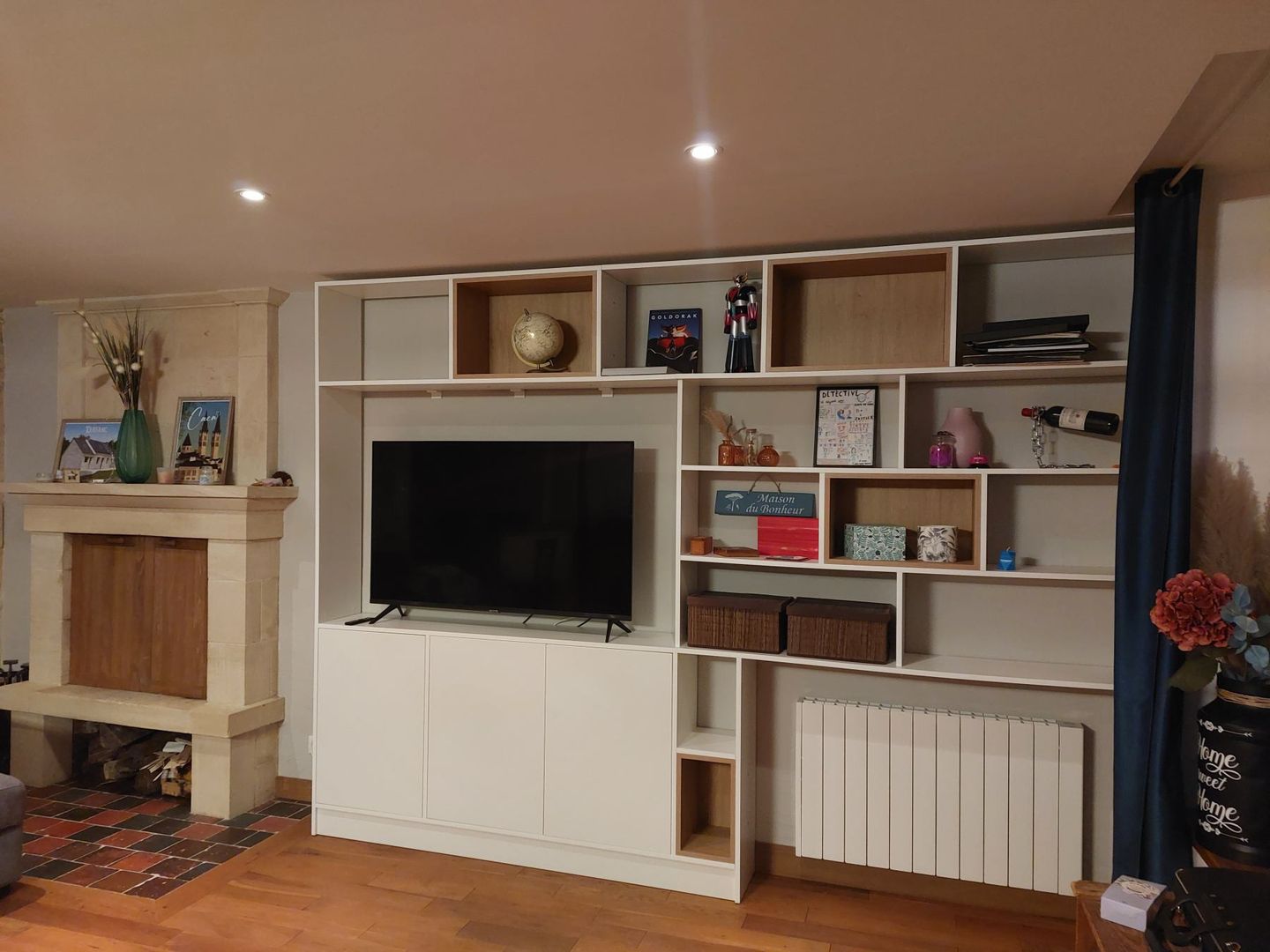 Meuble TV bibliothèque sur mesure