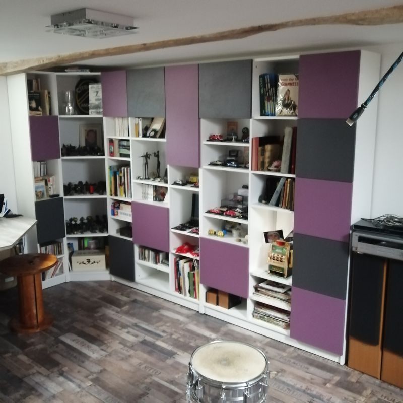 Bibliothèque d'angle sur mesure - Vue 1