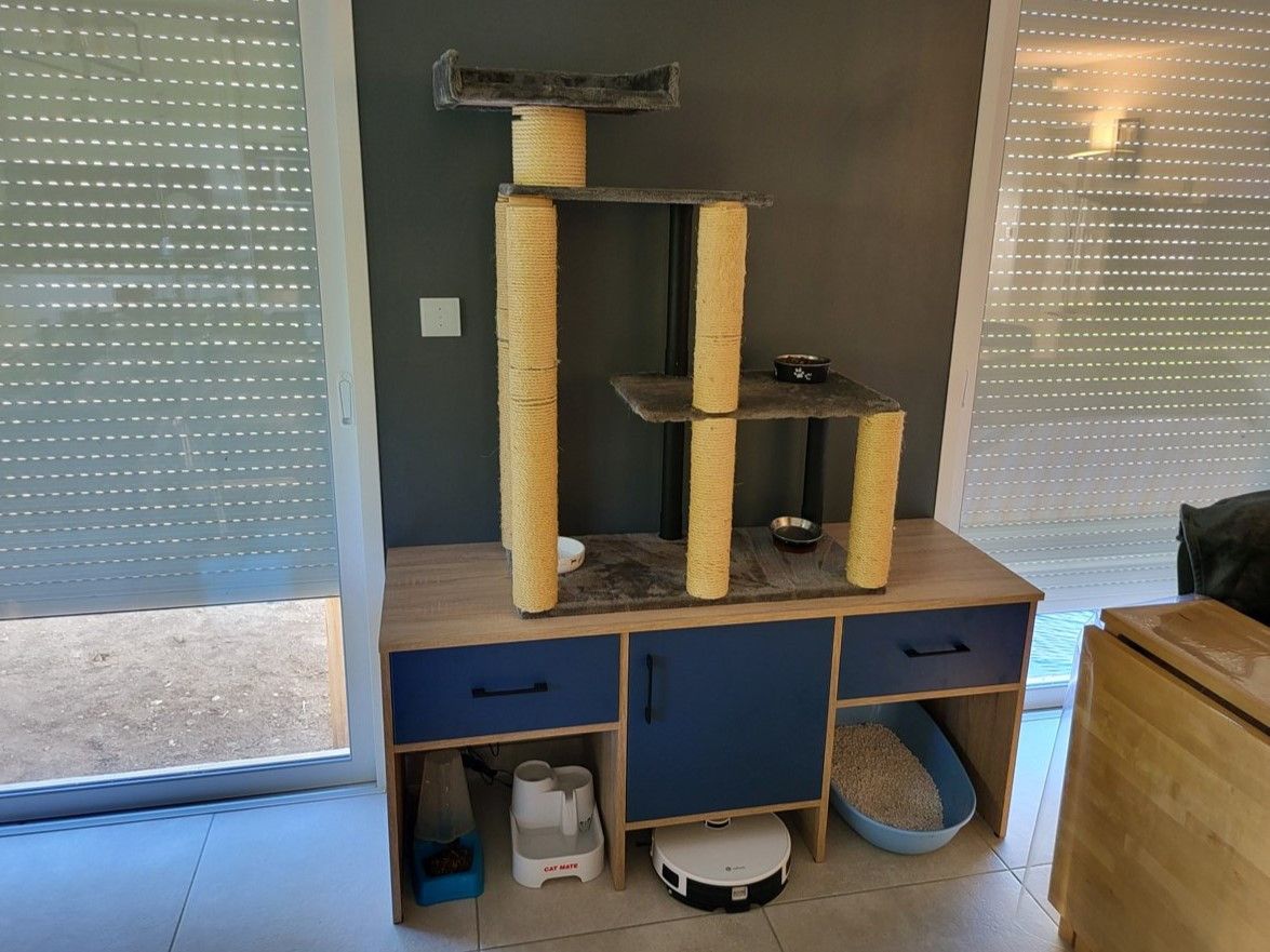 Meuble litière sur mesure