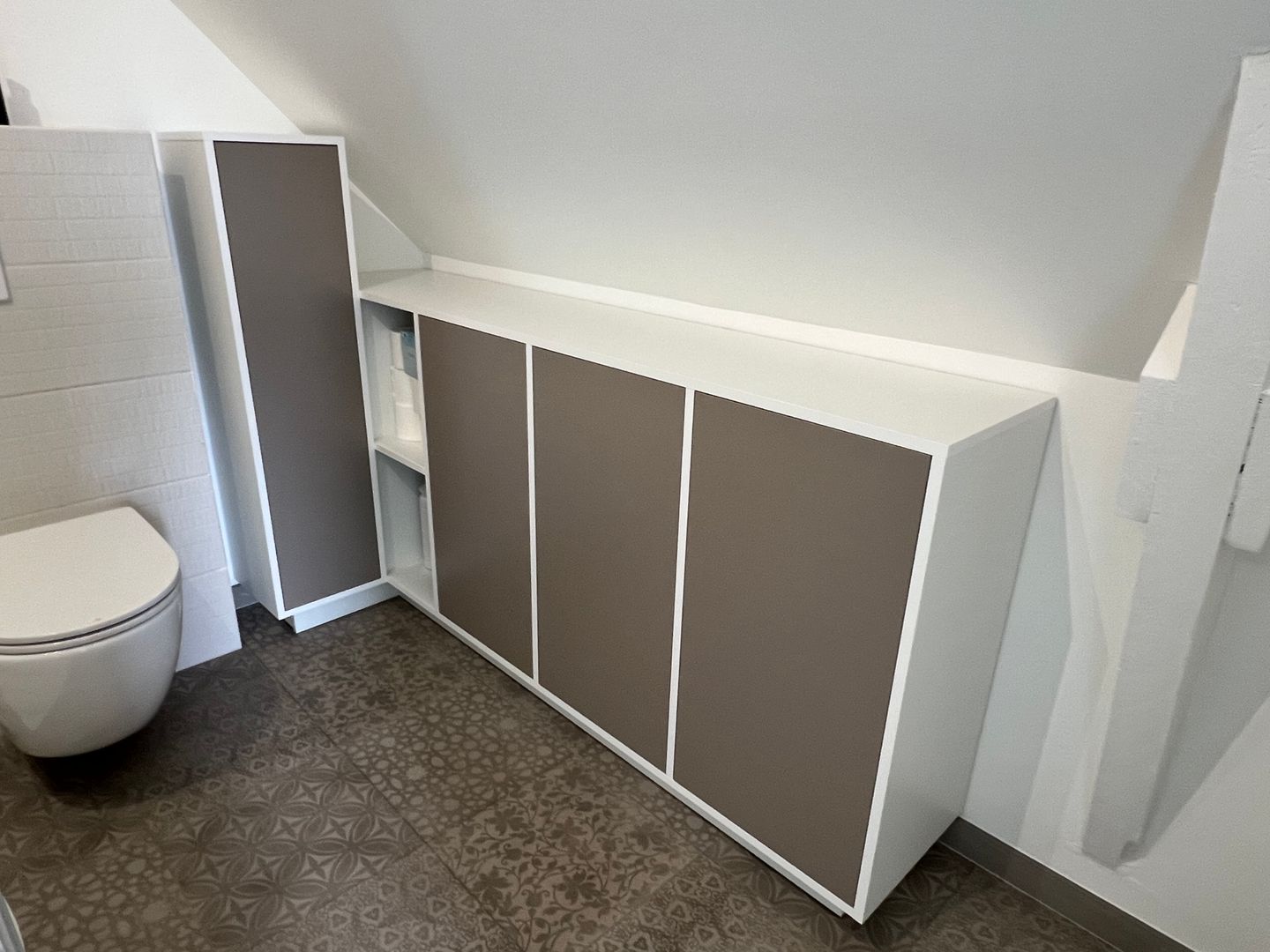 Custom storage unit for the bathroom