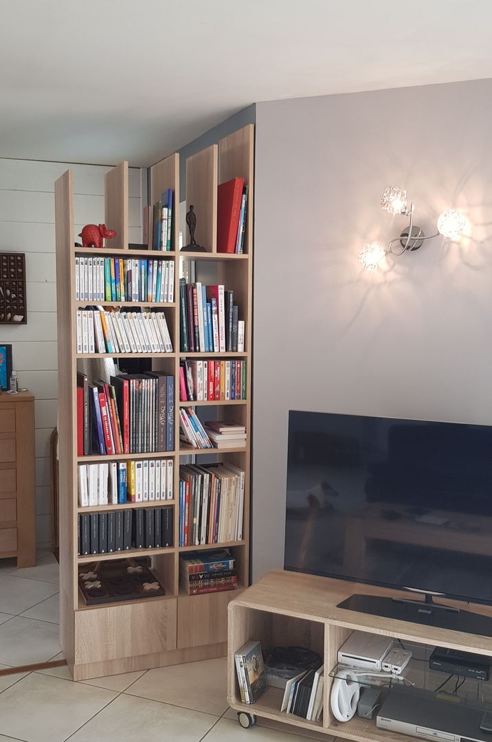 Meuble claustra bois avec rangement - Vue 2