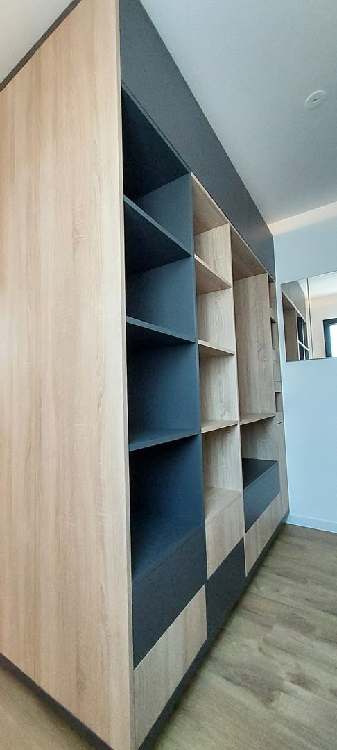 Dressing avec tiroirs bicolore - Vue 1