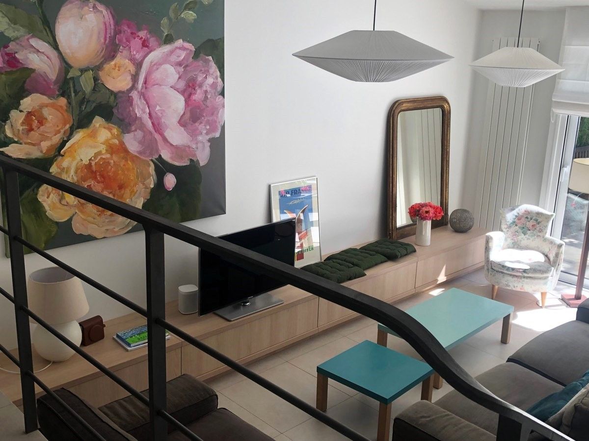 Long meuble TV en bois modulable - Vue 3