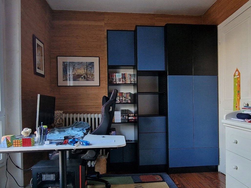 Meuble de rangement à profondeur variable