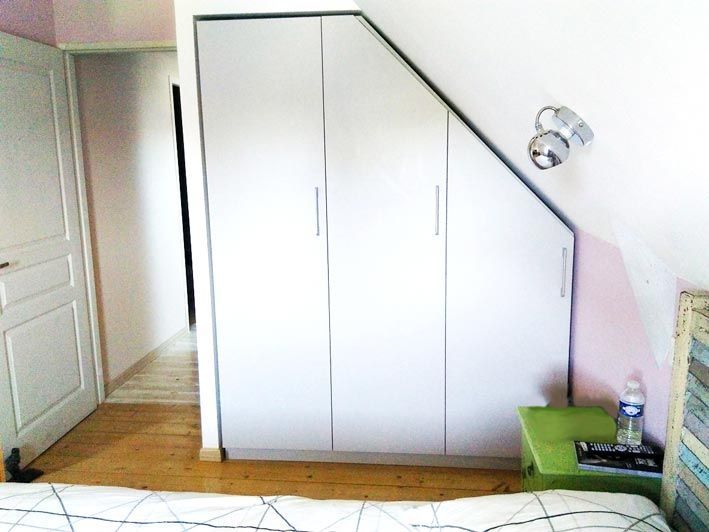Dressing sous pente encastré - Vue 1
