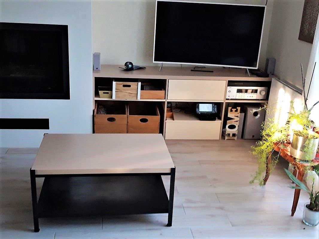 Meuble TV avec table basse assortie sur mesure