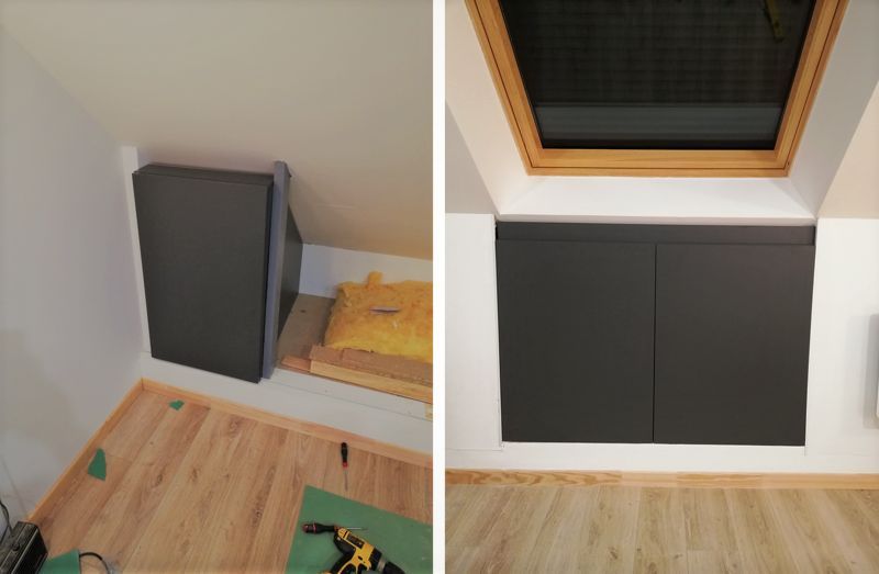 Meuble sous pente arrière niche