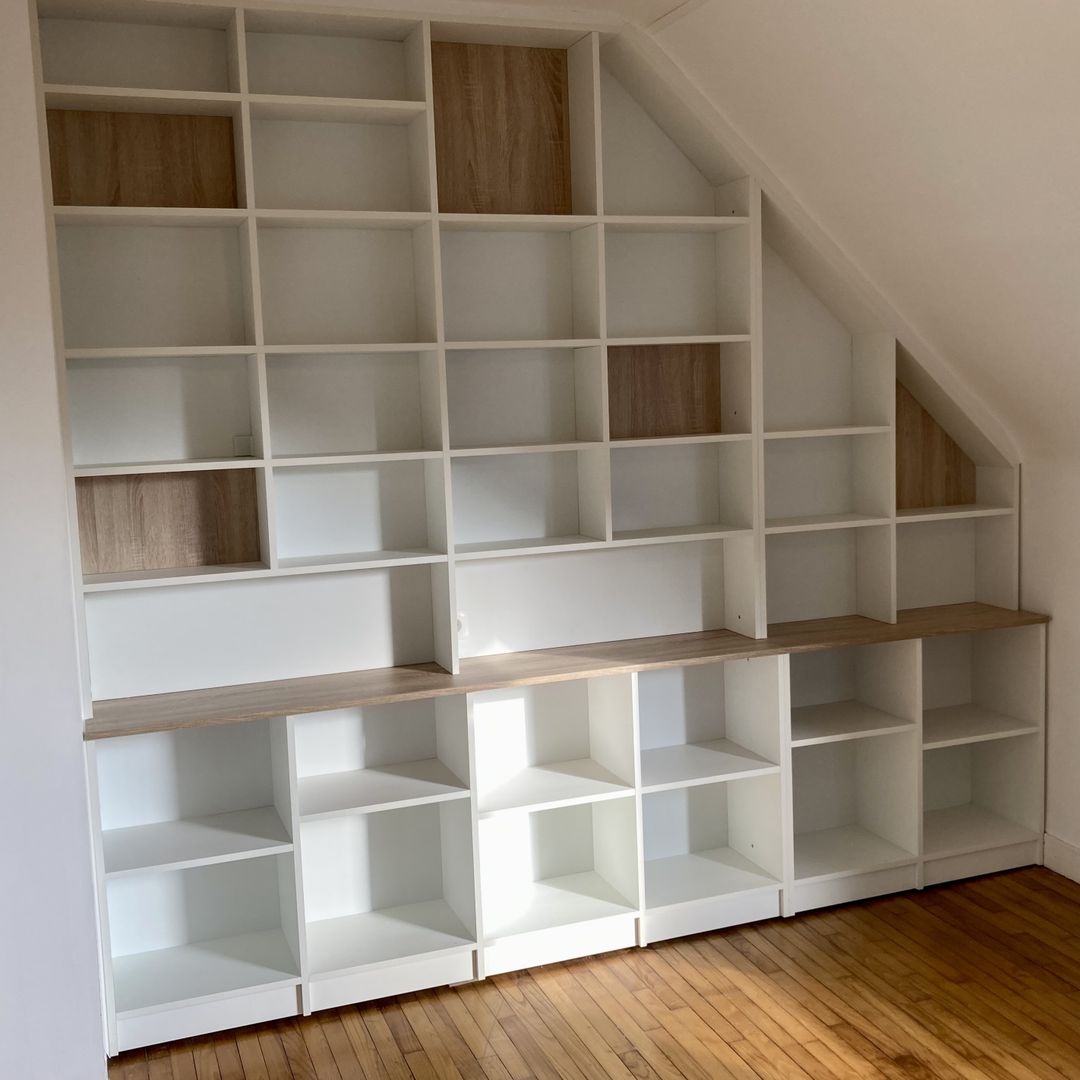 Meuble sous pente à double profondeur