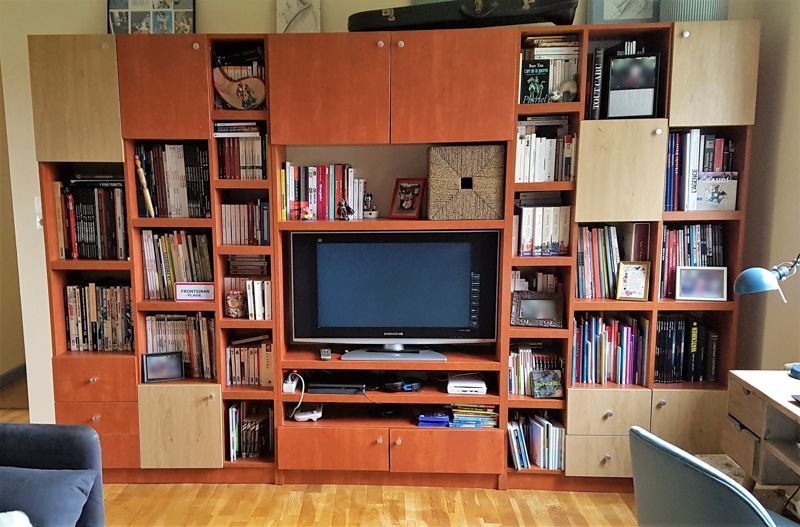 Meuble TV bibliothèque sur-mesure