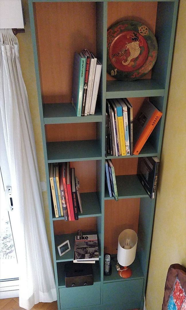 Fine biblitohèque colorée 