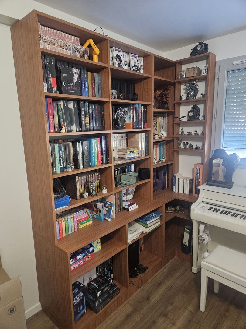 Custom corner bookshelf - Vue 1