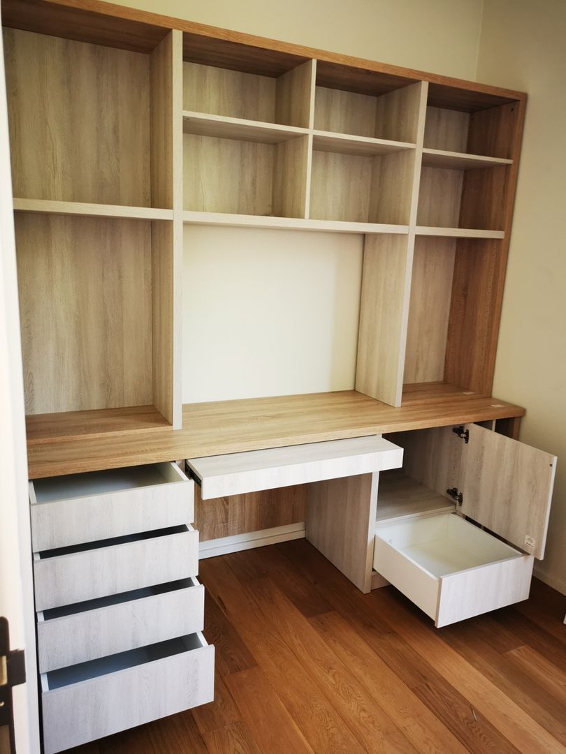 Bureau avec rangement haut modulable - Vue 1