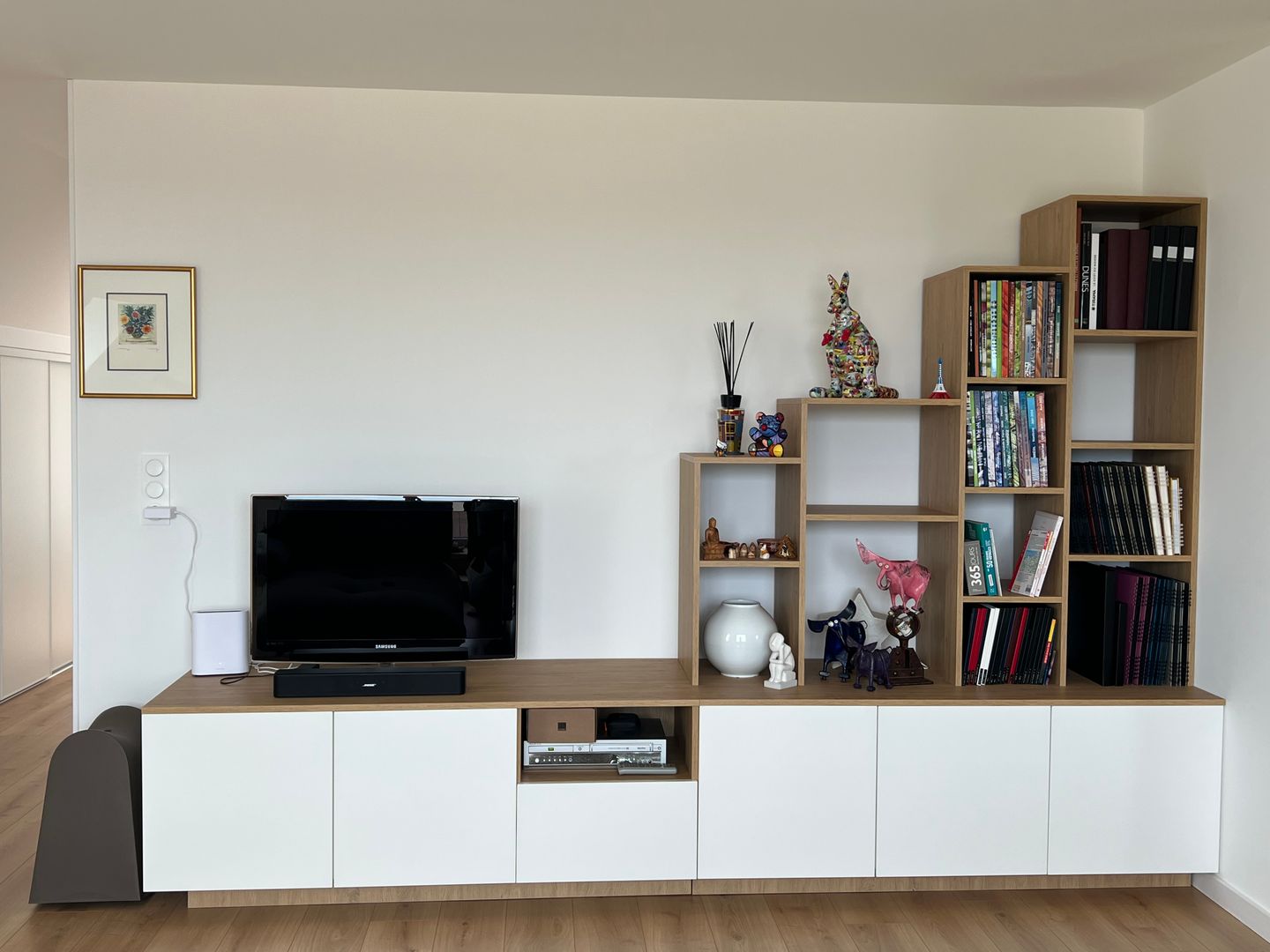 Custom TV Stand and Bookshelf Unit