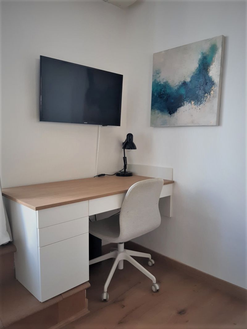 Bureau blanc et bois sur mesure