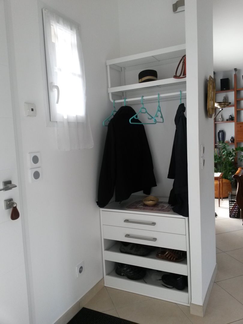 Meuble d'entrée avec penderie sur mesure