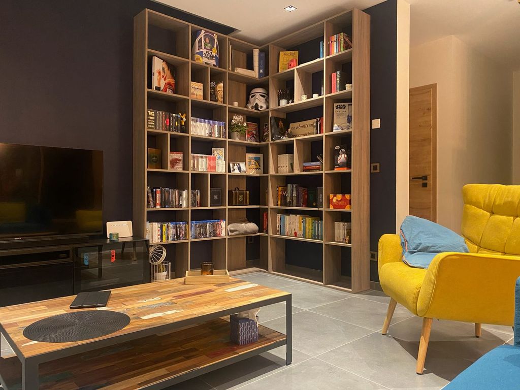 Bibliothèque d'angle sur mesure