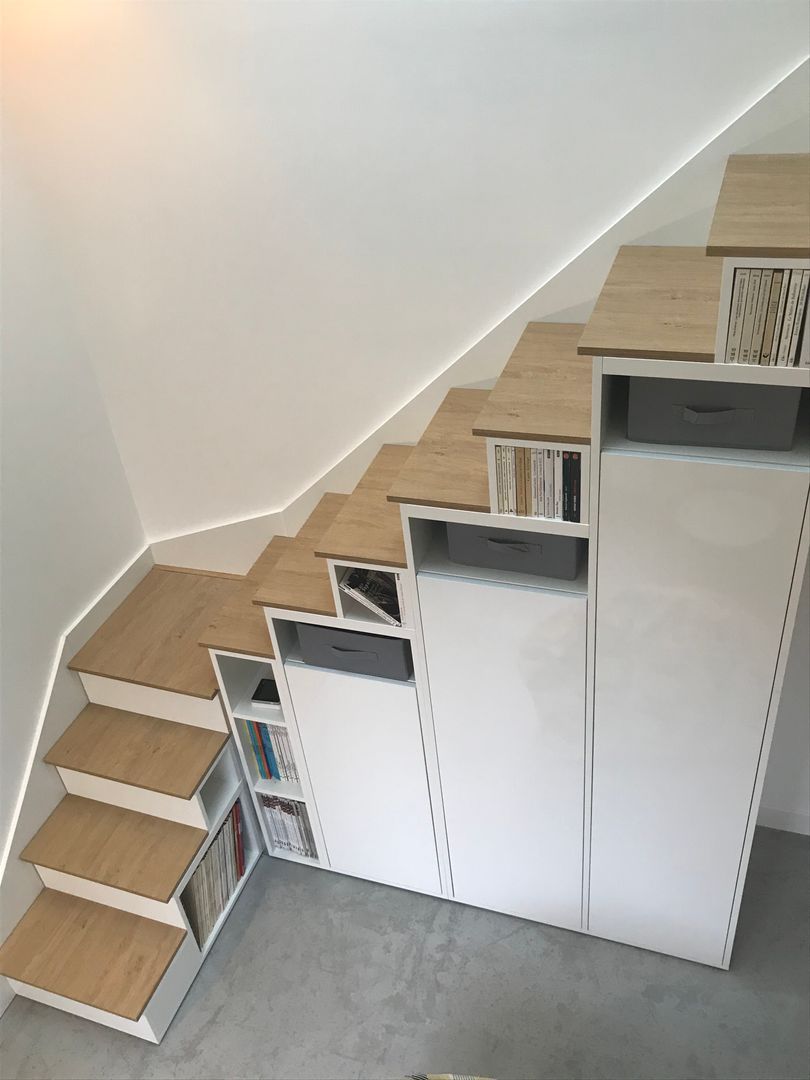 Meuble escalier quart tournant sur mesure